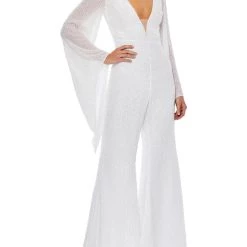 Top 10 π Mac Duggal π© Womens Sequined V Neck Jumpsuit β€οΈ