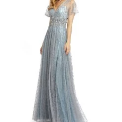 Deals 🌟 Mac Duggal 👩 Womens Embellished Empire Waist Evening 👗 Dress 😉