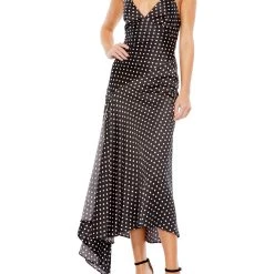 Buy 🤩 Mac Duggal 👩 Womens Asymmetric Long Slip 👗 Dress ⌛
