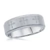 Wholesale 😀 Blackjack men Brushed & Polished Cross Tungsten Ring 🎉