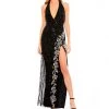 Cheap ❤️ Mac Duggal 👩 Womens Embellished Halter Evening 👗 Dress 👍