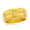 New 🔔 Blackjack men Stainless Steel Gold Band CZ Ring 🌟