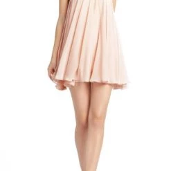 Cheapest 💯 Mac Duggal 👩 women Chiffon Romper in Blush ⭐