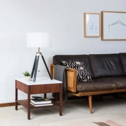 Best deal 🎁 Nova of California Surveyor 14" Tripod Table Lamp in Matte Black with Dimmer Switch 🥰