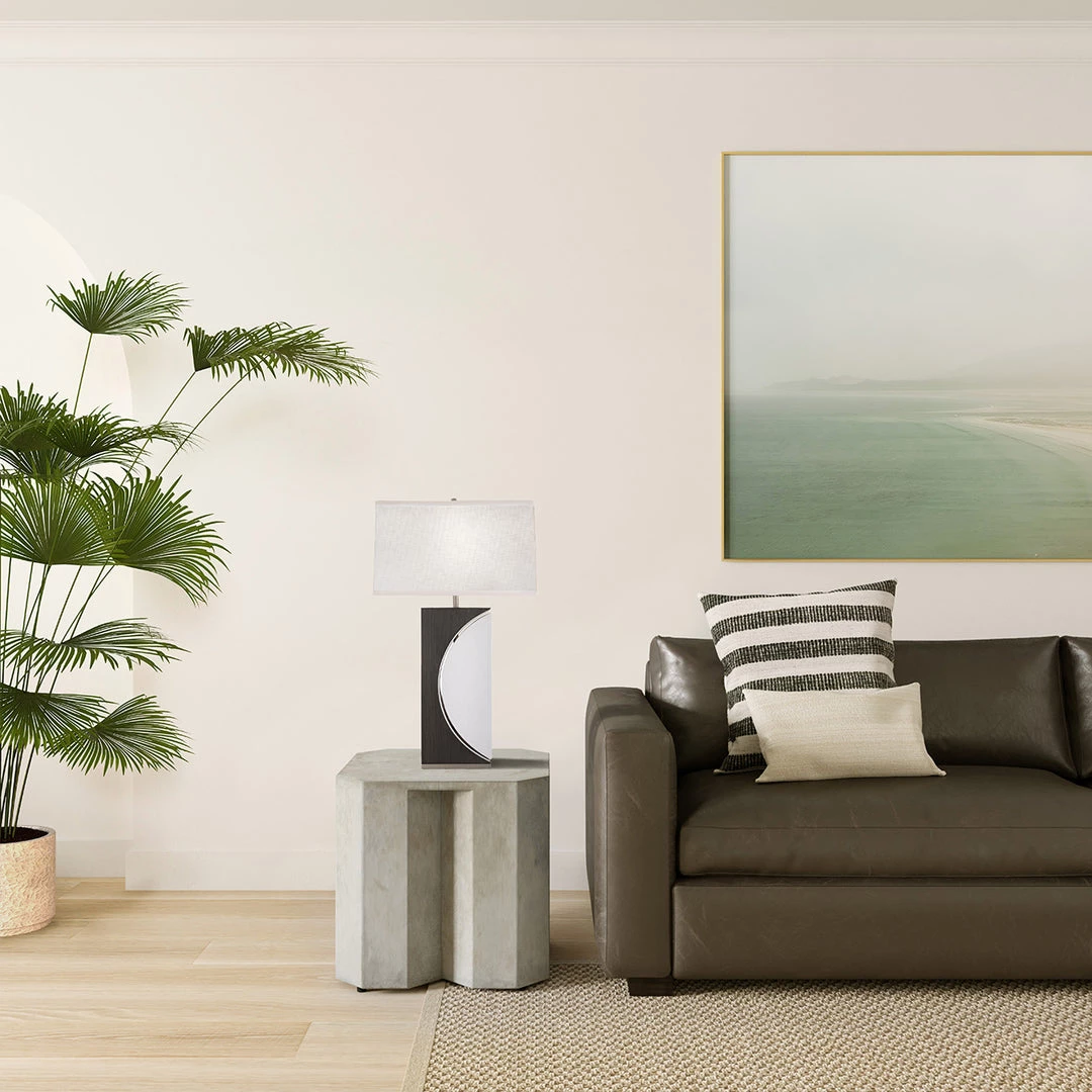 Budget ๐ Nova of California Half Moon 30" Table Lamp in Charcoal Gray and Brushed Nickel with 4-Way Rotary switch ๐ 5 Budget ๐ Nova of California Half Moon 30" Table Lamp in Charcoal Gray and Brushed Nickel with 4-Way Rotary switch ๐ - Image 5