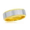 Coupon ✔️ Blackjack men Stainless Steel Gold & Silver Satin Band Ring 🤩