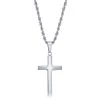 Promo 🔔 Blackjack men Stainless Steel Polished Cross Necklace 👏